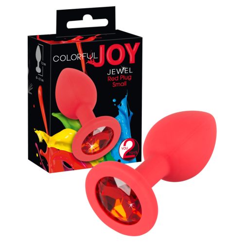 Colorful JOY - szilikon anál plug - kicsi (piros)