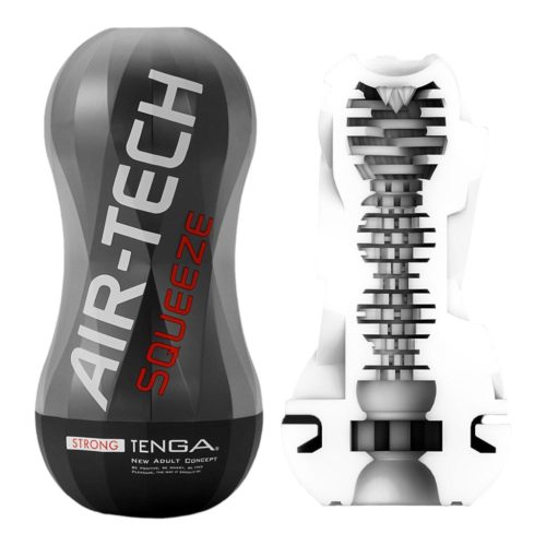 TENGA Air-Tech Squeeze Strong - szívó maszturbátor (fekete)